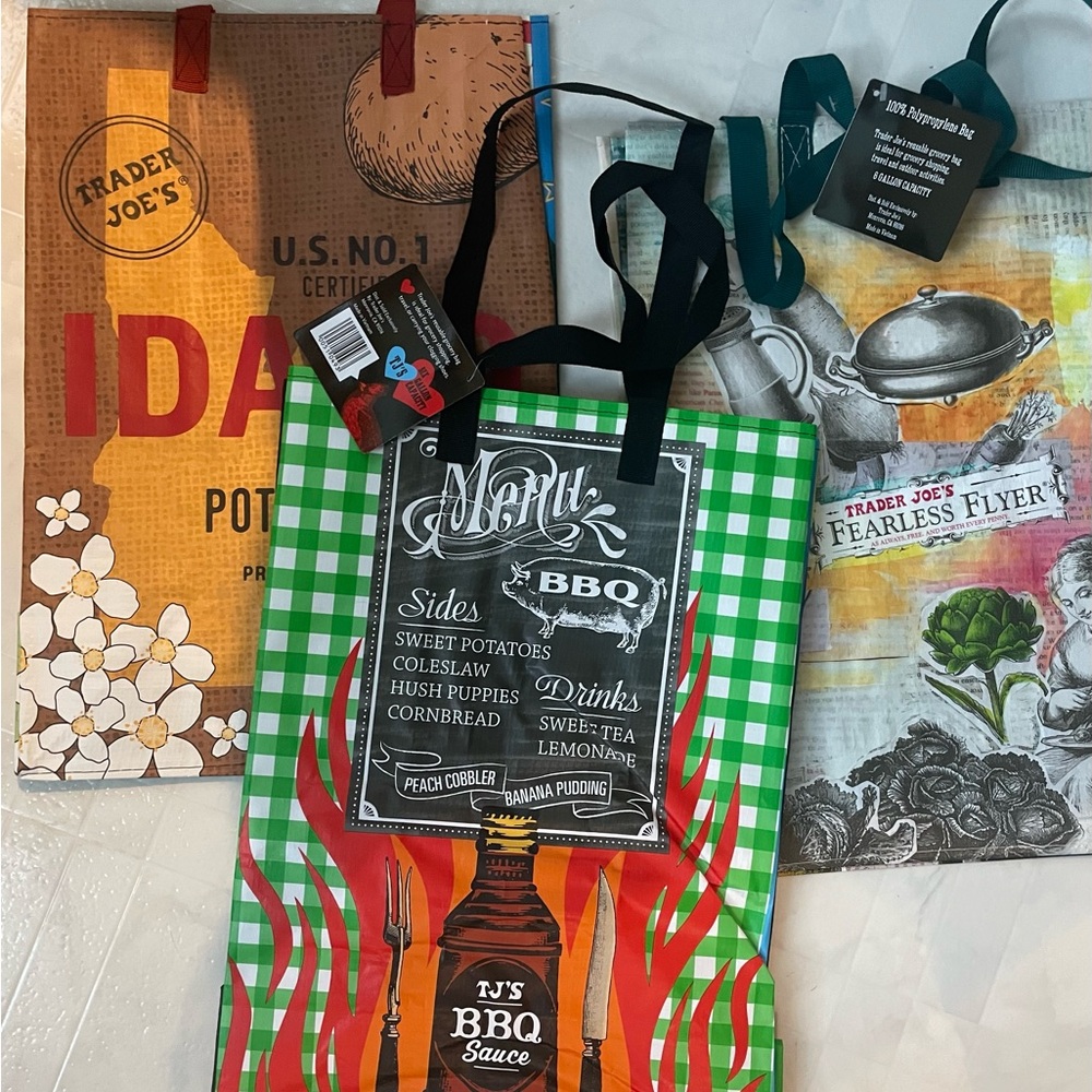 Trader Joe's Reusable Shopping Bags Set of 3